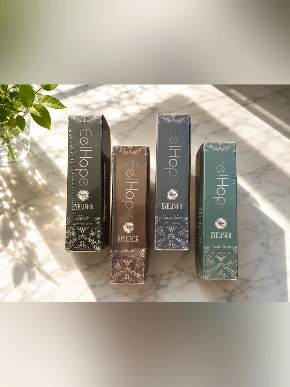 EelHope Precision Eyeliner Bundle - Brown, Black, Navy Blue, & Dark Green